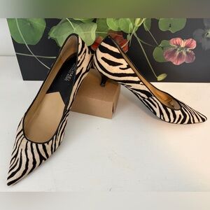 Michael Kors Black and White Zebra Heels